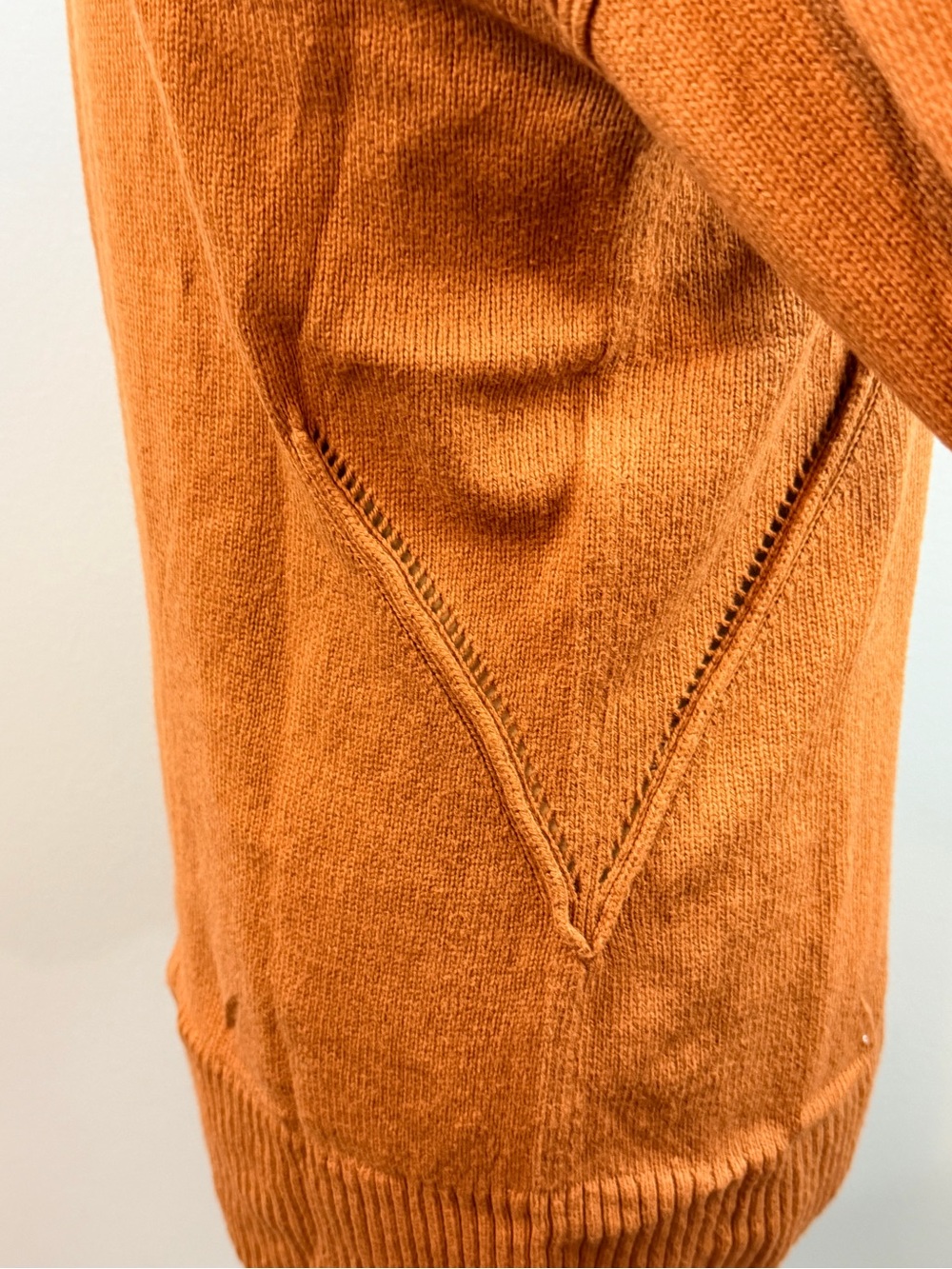 Talbots Rust Button-Shoulder Mock Neck Sweater | Fall Classic - Picture 5 of 9